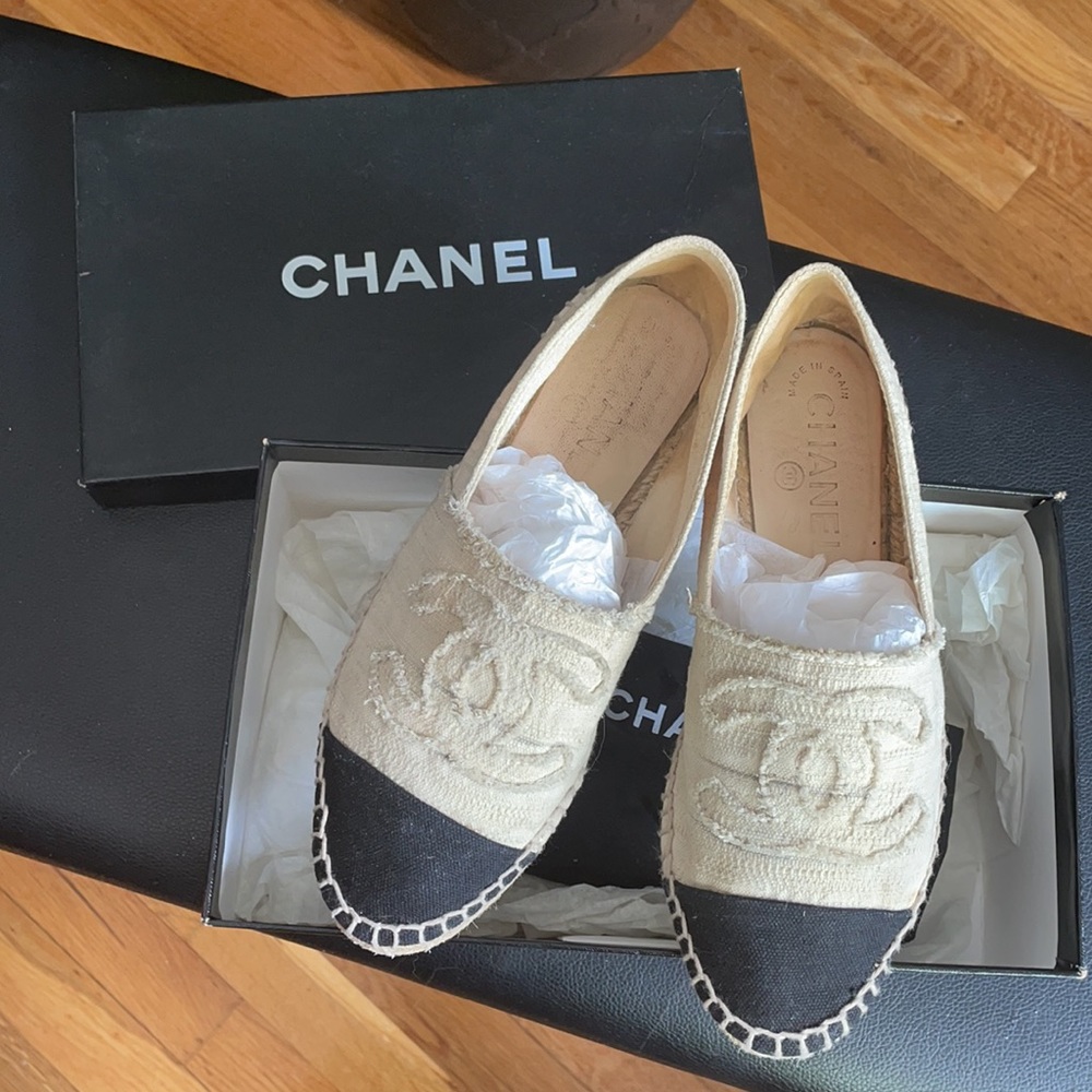 🖤Chanel canvas espadrilles 38🤍